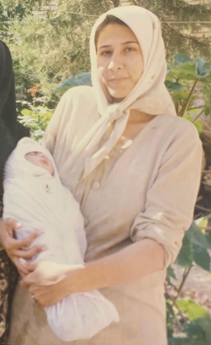 My mother and I at my grandfather's garden